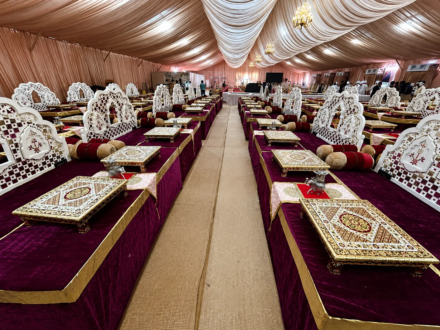 Vibrant Mandap Backstage Decor